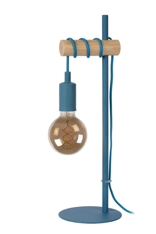 Lucide POLA - Tischlampe Kinderzimmer - Ø 15 cm - 1xE27 - Blau - UIT